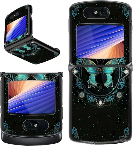 Vista 43 de Rossy Funda para Motorola Razr Plus 2023 para Moto Razr+ 2023 con patrón de niña africana para mujeres y hombres, ultra delgada, ligera
