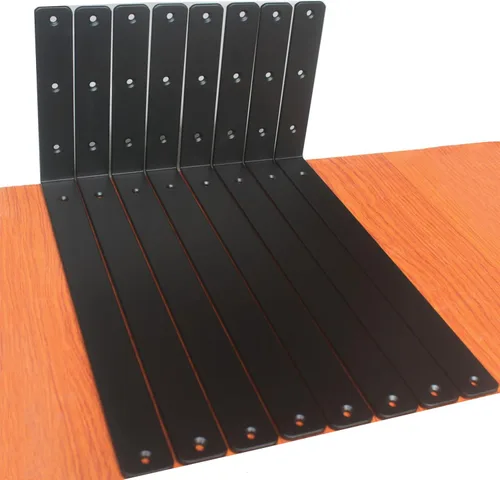 Vista 63 de Paquete de 2 soportes de estante en L de 6 pulgadas de largo x 4 pulgadas de alto x 1.5 pulgadas de ancho, 5 mm de grosor, soportes de estante