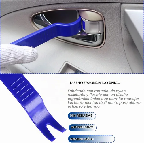 Vista 3 de Kit de herramientas de extracción de moldura automática, 15 piezas, herramientas de extracción de panel de automóvil, kit de ajuste interior, kit