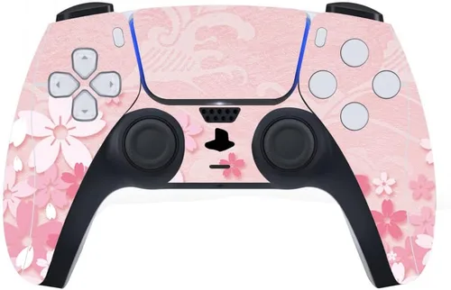 Vista 4 de PlayVital Cherry Blossoms Petals Full Set Skin Decal for ps5 Console Digital Edition, Sticker Vinyl Decal Cover for ps5 Controller & Charging