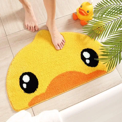 Vista 2 de Alfombra de baño de microfibra novedosa para baño, pato amarillo 45 28.3 in