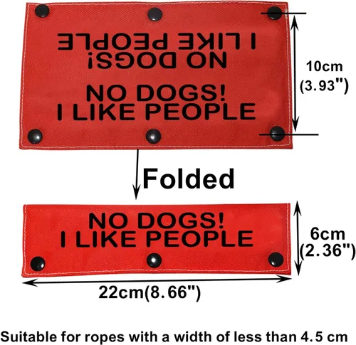 Vista 2 de Divertida funda para correa para perro, No Dogs!I Like People, funda de alerta, regalo de cumpleaños para mascotas (I Like People-Sleeve)