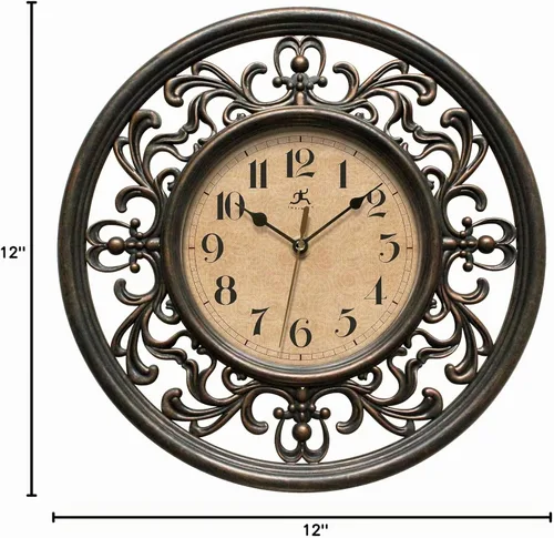 Vista 3 de Infinity Instruments - Sofia 12 pulgadas. Reloj de pared., Negro (Antique Black), 12