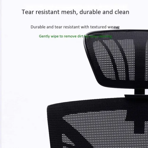 Vista 4 de Silla de oficina ergonómica con asiento de malla transpirable, silla de computadora con altura ajustable del asiento y respaldo reclinable (D)