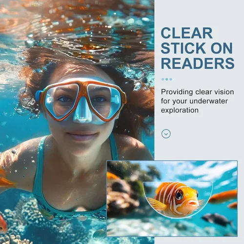 Vista 5 de OKH Paquete de 3 lentes de lectura adhesivos, lentes bifocales de aumento adhesivo para lentes de sol, gafas de seguridad, no necesita agua