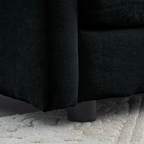 Vista 8 de Sofá modular modular en forma de U de 5 plazas convertible con otomana, sofá de nube, cama L para sala de estar, dormitorio, apartamento, color negro