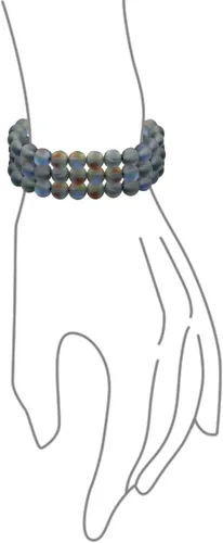 Vista 46 de Bling Jewelry Juego de 3 pulseras elásticas unisex apilables con cuentas redondas de 0.315 pulgadas para mujeres, adolescentes y hombres, multihebra
