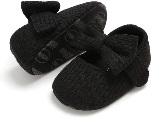 Vista 6 de Ohwawadi - Calcetines de forro polar para bebé o niña, suaves y calientes, botas o zapatos para bebés recién nacidos, con estilos de dibujos