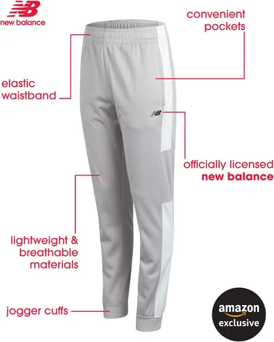 Vista 2 de New Balance Boys Sweatpants - 2 Pack Active Performance Tricot Boys Joggers with Elastic Waistband - Athletic Pants for Kids