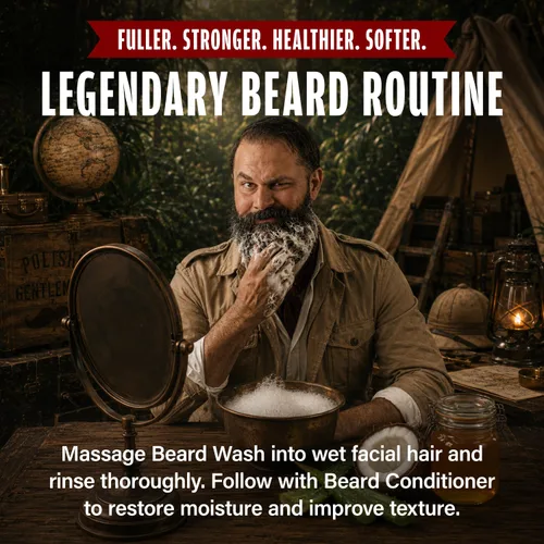 Vista 4 de Polished Gentleman - Juego de champú y acondicionador para barba