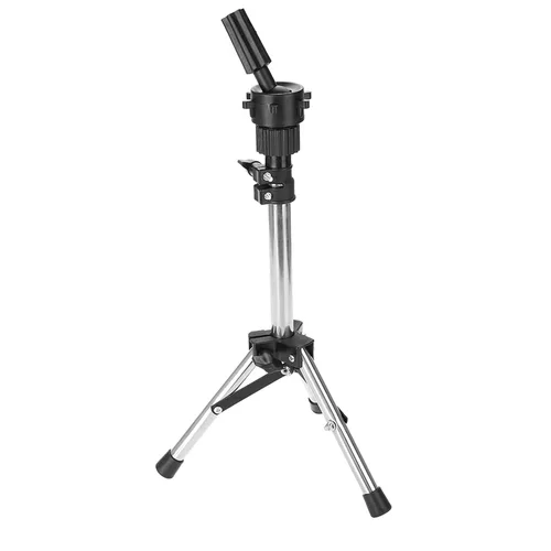 Vista 6 de Soporte de trípode para cabeza de maniquí, soporte de trípode ajustable para peluquería, cosmetología, peluquería, entrenamiento, cosmetología