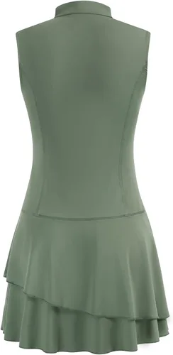 Vista 3 de JACK SMITH Vestidos deportivos para mujer con pantalones cortos, sin mangas, para golf, tenis, bolsillos
