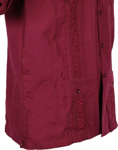 Vista 2 de URBANJ Camisas de Guayabera Cubana de Manga Corta para Hombre