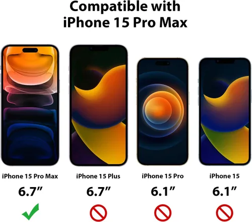 Vista 5 de Nillkin Funda magnética para iPhone 15 Pro Max con cubierta para cámara, CamShield Pro 15 Pro Max 5G Case 6.7 pulgadas, color negro