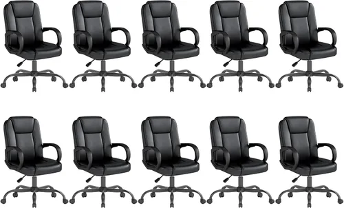 Vista 19 de Silla de oficina ejecutiva, cómodas sillas ergonómicas de escritorio para computadora con reposabrazos abatibles, soporte lumbar, respaldo alto
