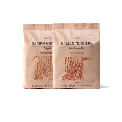 Vista 8 de Public Goods Fideos Ramen Ramen instantáneo vegano y vegetariano sin caldo Fideos asiáticos saludables y ricos en proteínas Sin conservantes