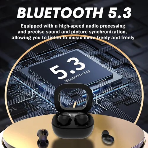 Vista 6 de Loluka Auriculares Bluetooth ultra pequeños inalámbricos invisibles para dormir cómodos y fáciles para todo tipo de oídos, auriculares inalámbricos
