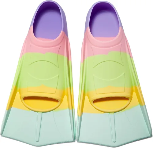 Vista 23 de Aletas de natación para niños, aletas cortas para niños y jóvenes, aletas de natación para entrenamiento de natación para niños, niñas, niños