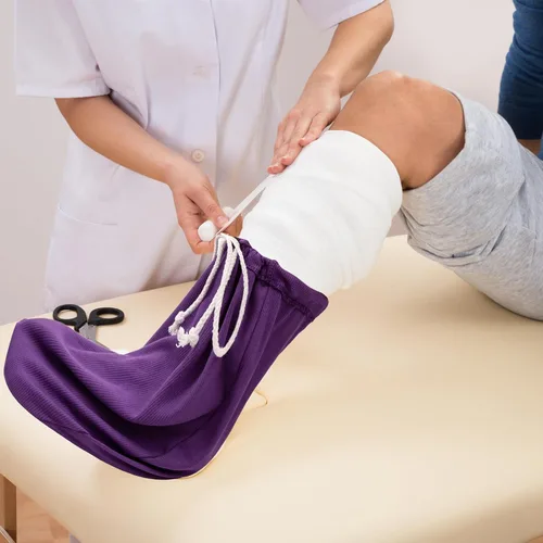Vista 7 de 2 fundas para calcetines fundidos para pies, funda de pierna fundida debajo de la rodilla, funda de calcetín fundida, calcetines con cordón