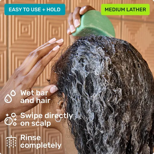 Vista 8 de Ethique - Professor Curl - Barra de champú para cabello rizado; define los rizos con manteca de karité, libre de plástico, vegano, sin crueldad