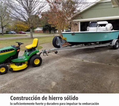 Vista 5 de Eapele Enganche de Remolque para Cortacésped, Enganche de Remolque para Tractor de Jardín, Construcción de Hierro Sólido, Compatible con Cortacésped