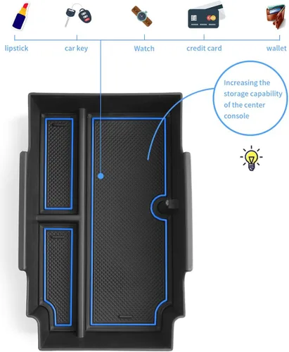 Vista 3 de YEE PIN Organizador de consola central Crosstrek 2024 para Subaru Crosstrek Accesorios 2023 2024 Crosstrek Impreza Organizador de consola Bandeja