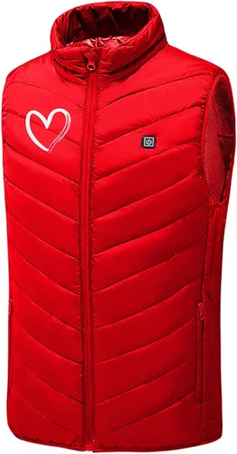 Vista 4 de zcgoxvn Chaleco térmico para hombre, chaleco de trabajo de calefacción recargable, chaquetas de calentamiento de invierno cálido Samrt carga USB