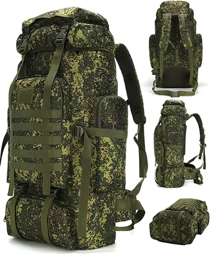Vista 12 de King'sGuard 70L Camping Hiking Backpack for Men Women Large Military Tactical Backpack Molle Rucksack Backpack for Outdoor