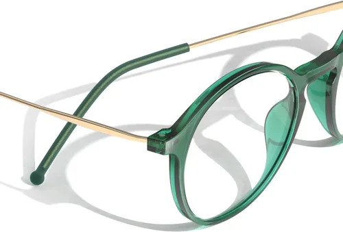 Vista 5 de VISOONE Round Lightweight Blue Light Blocking Glasses Women Men Fashion Cute Thin Eyewear Niko