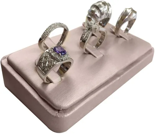 Vista 11 de Pendiente de joyería de cuero rosa con soporte en T grande ~ 6.75 pulgadas de alto