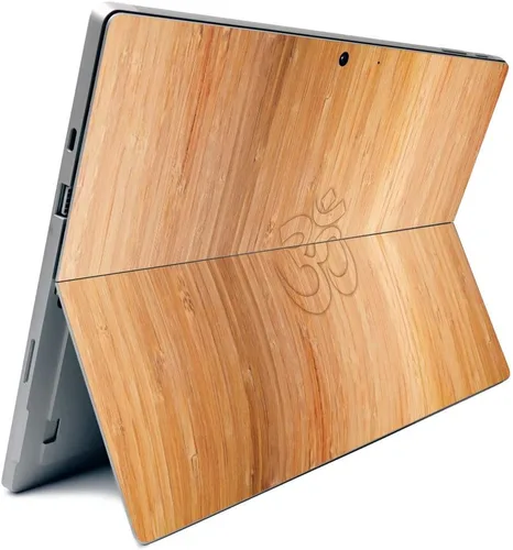 Vista 2 de MightySkins - Skin de fibra de carbono para Microsoft Surface Pro 7 – Bamboo Ohm Acabado de fibra de carbono texturizado Fácil de aplicar