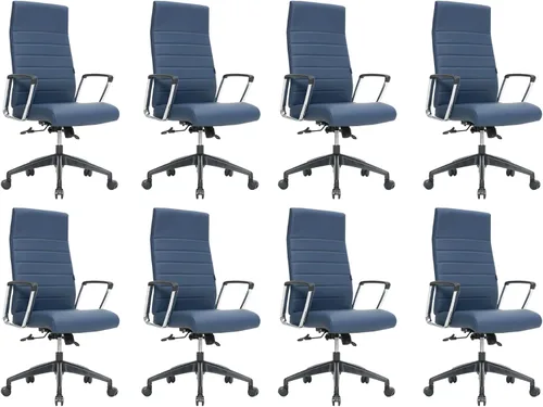 Vista 10 de LeisureMod Hilton Leather Executive Office Chair, Adjustable Height Negro