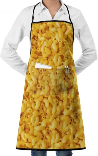 Vista 34 de Delantal de cocina para hombres y mujeres, ajustable con bolsillos, delantal de chef