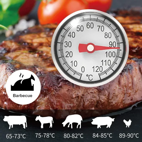 Vista 4 de Sonda de termómetro para alimentos, lectura instantánea, sin batería, termómetro para cocinar, inalámbrico, impermeable, 32.0-248.0 °F, termómetro
