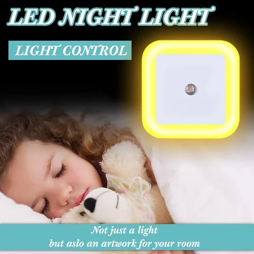 Vista 5 de Hortsun Paquete de 24 Luces Nocturnas LED que se Enchufan a la Pared con Sensor Inteligente de Oscuridad Automático, Luces Enchufables Automáticas