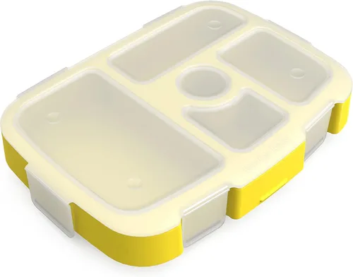 Vista 18 de Bentgo® Kids Prints Bandeja con Cubierta Transparente - Reutilizable, Sin BPA, Recipiente de Preparación de Comidas de 5 Compartimentos con Control