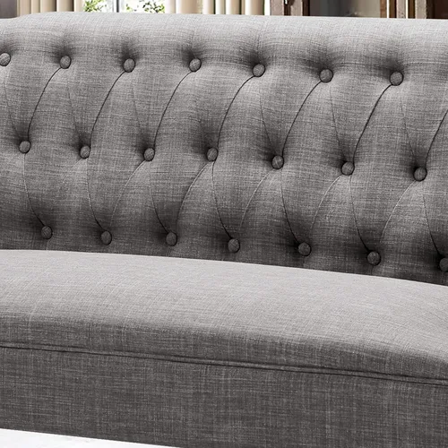 Vista 5 de Rosevera Drennan Sofá de dos plazas para sala de estar, sofá en una caja, sofá para sala, muebles de dos plazas, sofás largos, sofá, gris textil