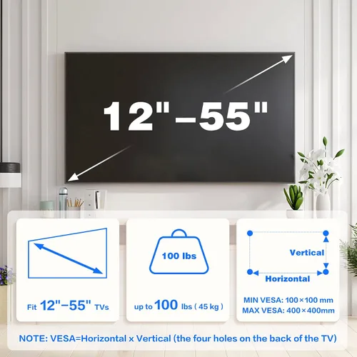 Vista 2 de Soporte de pared para TV sin taladro, soporte de TV sin pernos