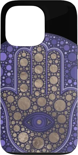 Vista 9 de Funda para iPhone 11 Purple Evil Eye and Hamsa Hand