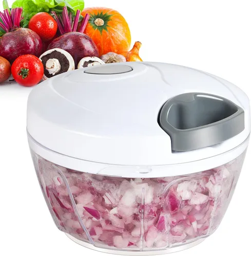 Vista 25 de Ourokhome Procesado manual de alimentos, picador de verduras portátil, rápido y con cuerda, para pequeñas cocinas, para ajo, cebolla, jengibre