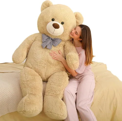 Vista 11 de MaoGoLan Oso de Peluche Teddy Gigante, Animal de Peluche Grande de Tamaño Real, 5 Pies, Suave y Esponjoso Gran Regalo de Oso Teddy para Baby Shower