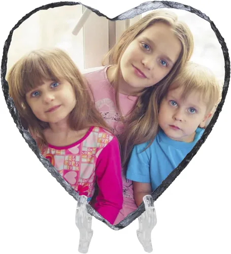 Vista 17 de Regalos para el Día de la Madre para mamá de hija e hijo, marcos de fotos personalizados, placa de pizarra de piedra, regalo personalizado