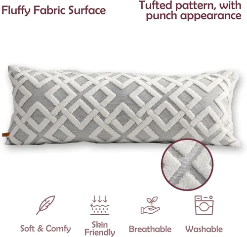 Vista 3 de HAMUR - Fundas de almohada decorativas bohemias, 14 x 36 pulgadas, fundas de cojín suaves y duraderas para sofá, sala de estar, dormitorio, diseño