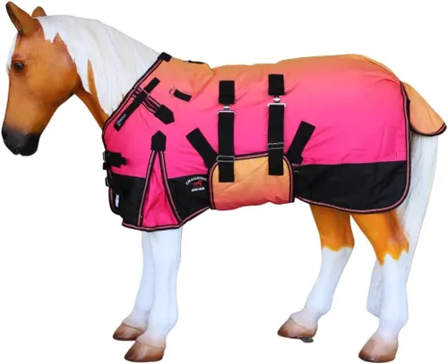 Vista 9 de CHALLENGER 1200D Foal Winter Blanket Miniature Pony Donkey Bellyband Turquoise Rustic