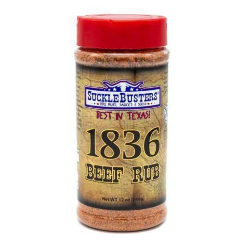 Vista 2 de SuckleBusters 1836 Beef Rub: condimento para barbacoa estilo Texas con pimienta negra agrietada, calor medio, sin gluten, sin MSG (12 onzas)