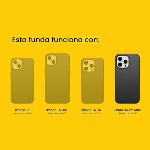 Vista 2 de OtterBox Funda transparente para iPhone 15 Pro MAX (solamente) de la serie Symmetry (transparente), se ajusta a MagSafe, ultra suave, bordes
