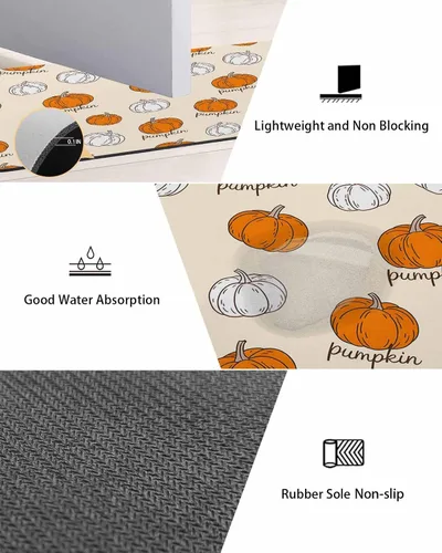 Vista 3 de Tapete de baño para bañera, antideslizante, de secado rápido y absorbente, de tierra de diatomeas, para fregadero de cocina, lavable, color naranja