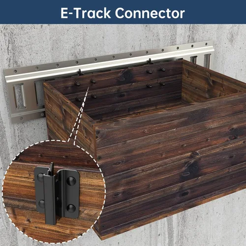 Vista 8 de woiron 6 piezas de conector E-Track, conector de accesorio E-Track de acero para remolques, conector de sujeción de carga de acero para remolques