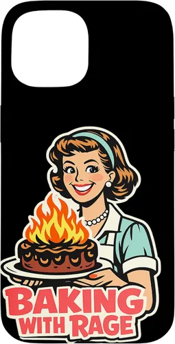 Vista 6 de Baking with Rage Retro 1950s Housewife Pop Art Humor Case for iPhone 17