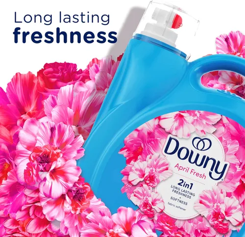 Vista 5 de Downy Líquido suavizante de telas, aroma fresco de abril, 111 onzas líquidas, 150 cargas